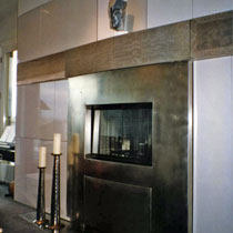 Slate hearth, living area