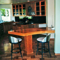 Contemporary kitchen, breakfast bar